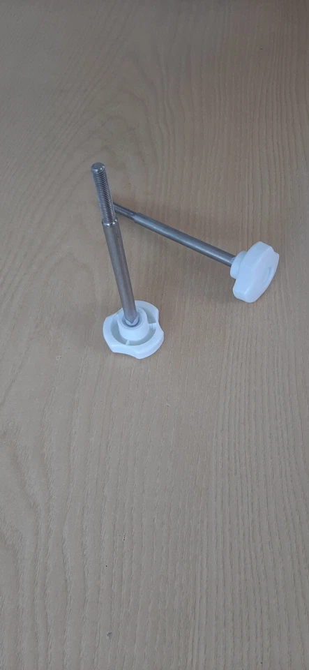 VOLANTINO MANOPOLA POMELLO CON VITE ACCIAIO INOX M8X150 - Immagine 1 di 3