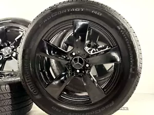 18" OEM MERCEDES GLC GLE Rims/tires 235 60 18 CONTINENTAL TIRES 5X112 GLOSS BLAC - Picture 1 of 4