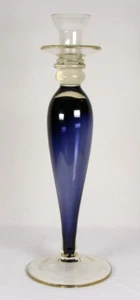 ROSENTHAL Glas Kerzenhalter 42cm Kerzenleuchter mid century glass candle holder - Bild 1 von 8