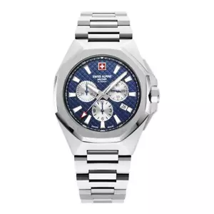 Swiss Alpine Military Herren Uhr Chronograph Analog Quarz 7005.9135SAM Edelstahl - Bild 1 von 5