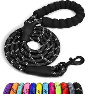 Extra Strong Reflective Rope Dog Lead with Foam Padded Handle Leash 5ft 150cm - Picture 1 of 12