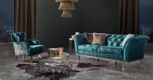 Wohnzimmer Sessel Luxus Design Polstermöbel Einsitzer Polstersessel Neu - Bild 1 von 5