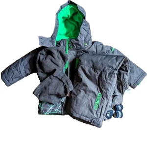 Oshkosh B'gosh Toddler Baby Boy 4PC Ski Snowsuit Jacket Set Hat Warmer 2T - Picture 1 of 10