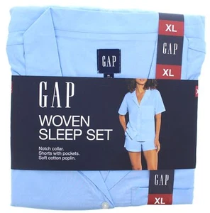 GAP Women's Woven Sleep Set Color-Blue Bell Sz- XLarge - Picture 1 of 2
