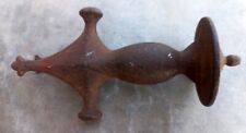 Antique Old Rare Hand Carved Iron Solid Mughal Sword Handle Hilt Rich Patina
