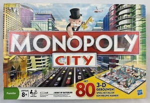 Gioco da bordo Monopoly City Hasbro gioco da tavolo Nederlands 3D gioco completo 2008 - Foto 1 di 10