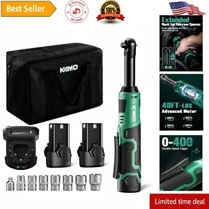 KIMO 12V Cordless Ratchet Wrench Set - 40 Ft-Lbs Torque, 8 Sockets Included - Picture 1 of 11