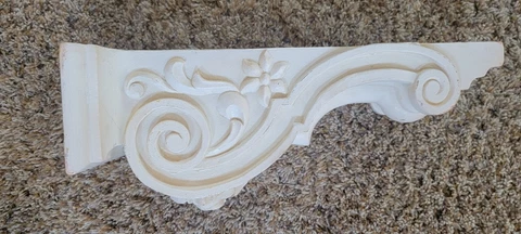 Corbel decorative bookshelf art / One big Corbel 16 1/4" X 7" Cover