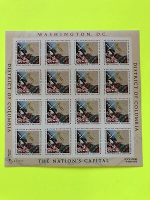 U.S District Of Columbia Postage Stamp Sheet - Image 1 of 2