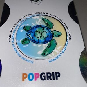 PopSockets PopGrip - Expanding Stand and Grip with Swappable Top - PG Tortuga BK