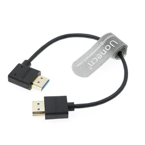 8K Straight to Left Angle Short 2.1 HDMI Cable for Atomos 8Gbps Ultra High Speed - Picture 1 of 6
