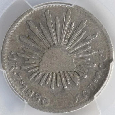 México: Plata 1 Real 1830-Zs OM Zacatecas Mint. PCGS VF-25, ¡escudo dorado! Foto 1 de 4