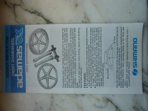 instruction selecta ANCIEN SHIMANO ADAMAS AX-T VINTAGE CRANKSET - Imagen 1 de 10