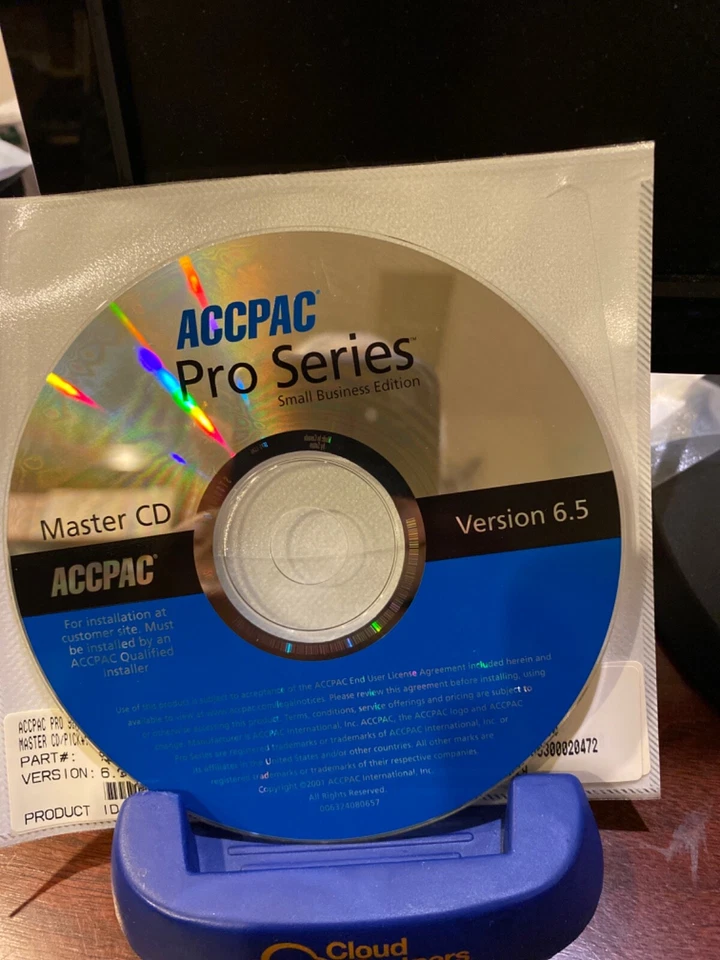NEW ACCPAC Pro Series 6.5 SMALL BUSINESS EDITION Accounting Software. NFR CD - Image 1 of 1