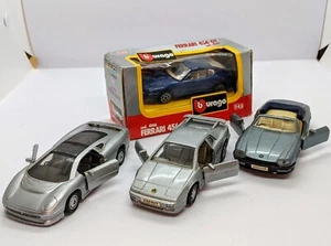 Vintage Burago Ferrari 456 GT Diecast Car with Original Box + Lotus Esprit & Jag - Picture 1 of 14