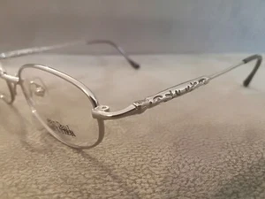 Jean Paul Gaultier JPG Vintage Full Rim Eyeglasses TITAN 55-0037 SILVER 48-19 - Picture 1 of 4