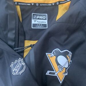 Pittsburgh Penguins Sz L Authentic Pro NHL Fanatics Windbreaker Full Zip Jacket