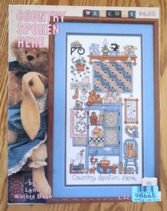 NEW Graph-It Arts Lynn Waters Busa Cross Stitch Leaflet "Country Spoken Here" - Picture 1 of 3