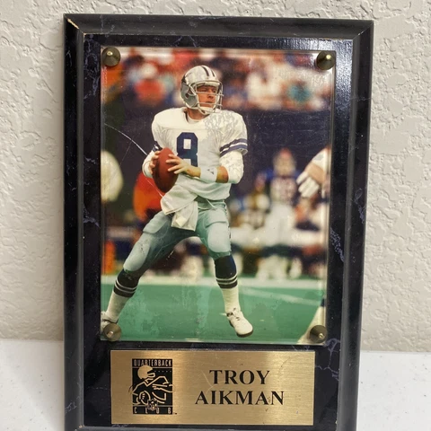 TROY AIKMAN PLAQUE DALLAS COWBOYS FOOTBALL NFL 7x5 Cover