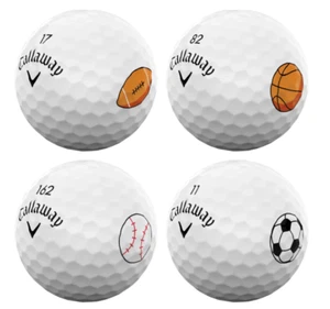 FOUR Callaway Chrome Supersoft SPORTS Golf Balls -One of Each Variation Football - Picture 1 of 1