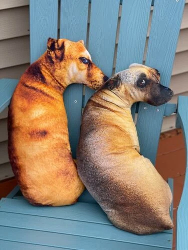 Almohada creativa de granja impresa en 3D para perros cojín con forma de perro animal 50 cm Foto 1 de 1