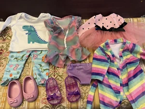 Our Generation Ballet Dance Outfit for 18" Dolls Pajamas Shoes Robe LOT Dino - Picture 1 of 19