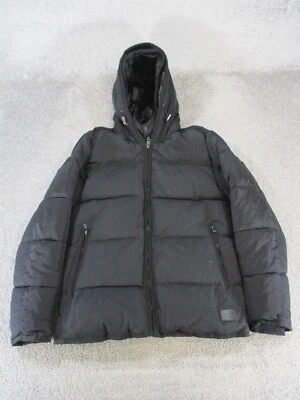 Куртка мужская Zara средний размер черная утепленная джинсовая одежда пуховик - Изображение 1 из 4