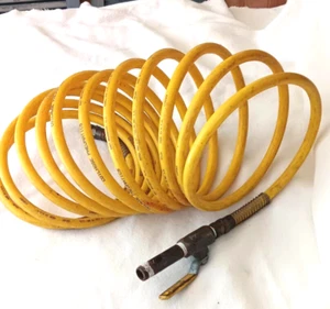 Spiralschlauch Pneumatik N12 1/2" Nylonschlauch, 24' mit 1/2" Absperrventil - Bild 1 von 4