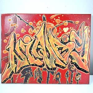 NIMBUS Canvas Painting Original 14x11 in. OOAK Acrylic Graffiti Style Art - Picture 1 of 10