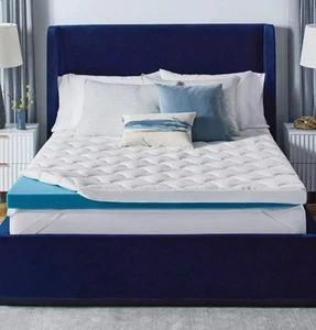 Queen Size - Novaform ComfortGrande Plus 3" Gel Memory Foam Mattress Topper - Picture 1 of 6