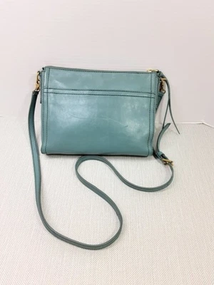 Bandolera de cuero verde fósil bolso de hombro correa extraíble ajustable Foto 1 de 4