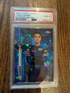 2020 Topps Chrome Sapphire Edition Formula 1 Lando Norris #7 (RC) PSA 10 - Picture 1 of 2