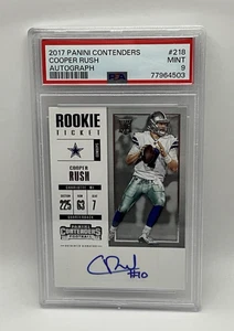 COOPER RUSH - 2017 AUTOGRAPH Contenders ROOKIE TICKET Auto RC PSA 9 - Foto 1 di 2