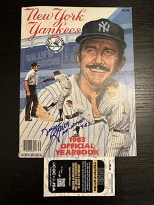 DAVE RIGHETTI Autograph Yearbook - “No-Hitter 7-4-83”-  JSA Authentic Yankees - Picture 1 of 3