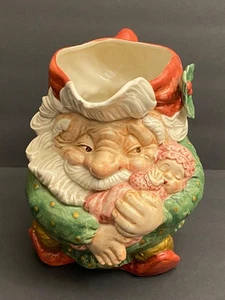 Fitz & Floyd Old World Elf Baby Santa Pitcher 1.75 Qt Hand-Paint Japan Christmas - Picture 1 of 16