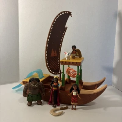 Disney Moana 2 Moana’s Adventure Canoa Barco Juego y Personajes Foto 1 de 4