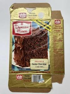 1980’s Duncan Hines Swiss Chocolate Cake Mix box vintage movie prop packaging - Picture 1 of 2