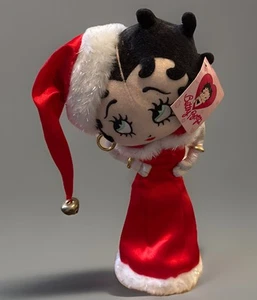 Bambola Betty Boop Babbo Natale animata usata con etichetta abbigliamento natalizio USA - Foto 1 di 6