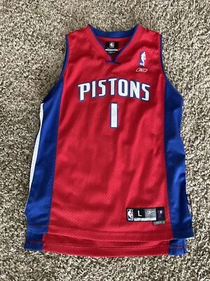 Camiseta deportiva de los Detroit Pistons Reebok Chauncey Billups NBA jóvenes niños niños grande 14-16 Foto 1 de 4