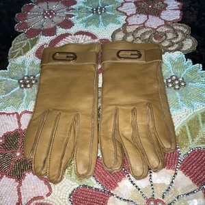 Authentic Gucci Brown Glove Size 7 , Women. - Picture 1 of 16