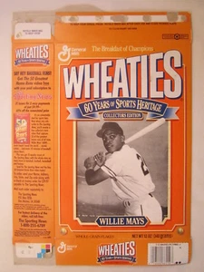Empty WHEATIES Box 1992 12oz WILLIE MAYS Collectors Edition [Z202g2] - Picture 1 of 2