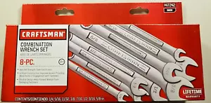 Sears Craftsman New Old Stock 8 Piece Sae Combination Wrench Set 47242 New - Foto 1 di 5
