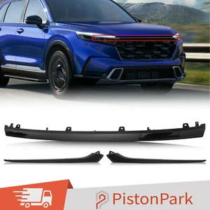3pcs Front Bumper Grille Trim Fit For Honda CR-V 2023 2024 Gloss Black - Picture 1 of 12