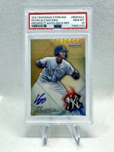 Kevin Alcantara 2021 Bowman Sterling Gold Auto /50 PSA 10 - Bild 1 von 2