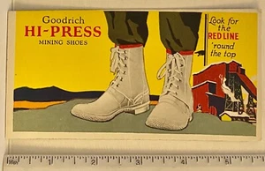 Goodrich Hi~Press Mining Shoes Advertising Ink Blotter Mining Scene - Imagen 1 de 2