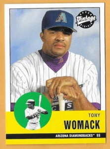 TONY WOMACK ARIZONA DIAMONDBACKS #228 - UPPER DECK VINTAGE NM-MT 2001 - Picture 1 of 2