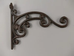 Wandhaken Gusseisen Laterne Blumenampel Aufhängung Laternenhaken Aufhänger 27cm - Bild 1 von 3