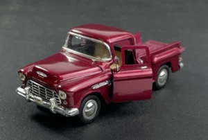 1955 Chevy Stepside Pickup Truck 1:36 Scale Sunnyside Diecast RARE Plum RED - Bild 1 von 8