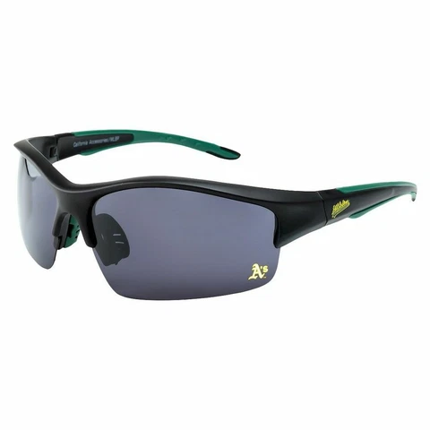 OAKLAND ATHLETICS SUNGLASSES BLADE POLARIZED UV PROTECTION AND W/FREE POUCH/BAG Cover