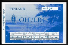 QSL Radio CARD "OH7LRJ,Erkki Komulainen",Hummovaara,Finland(Q4782)